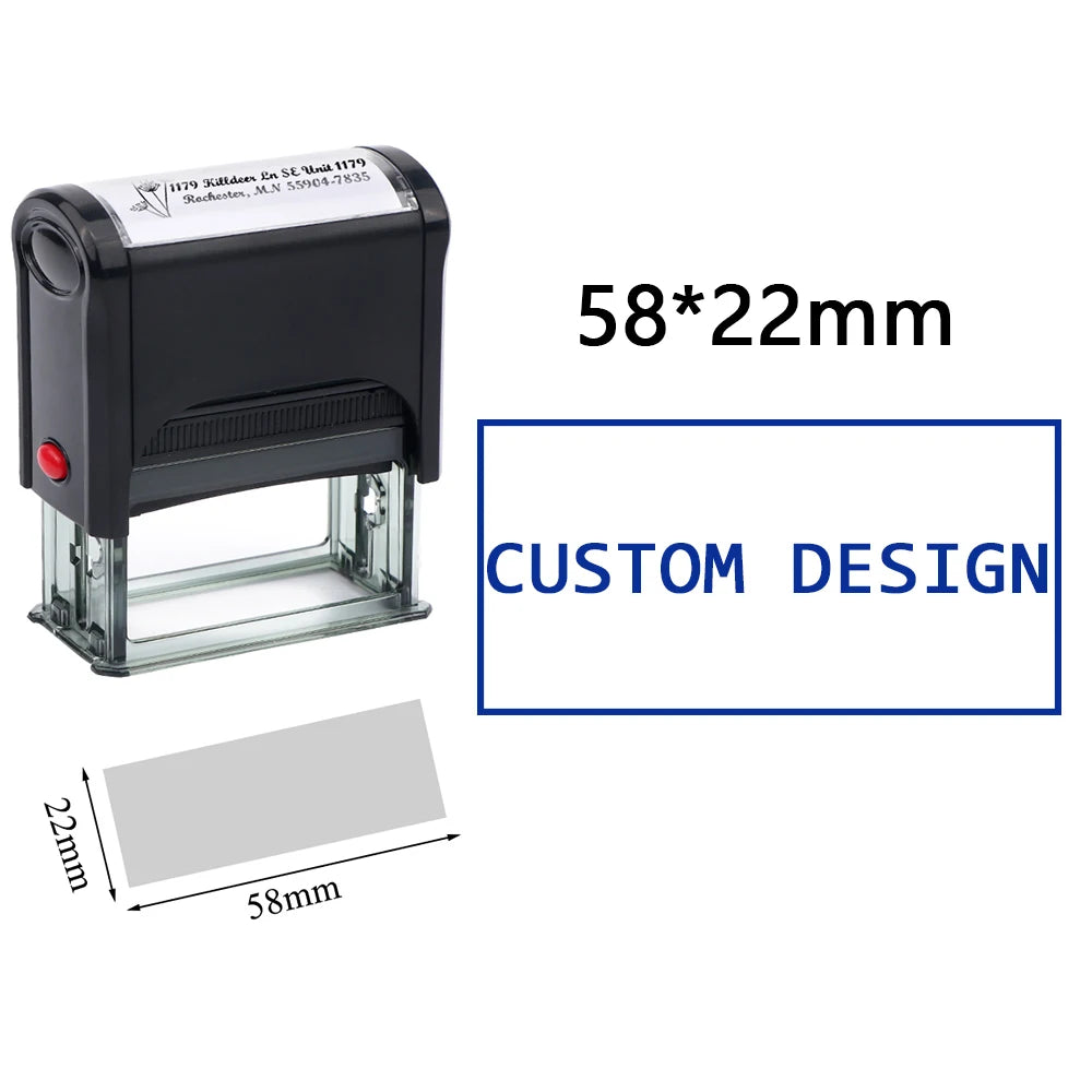 Customize LOGO Self-Inking Stamp Rubber Kit Self Ink Dial Seal Business Number Monogram Printing Stamp Multiple Ink Color Option