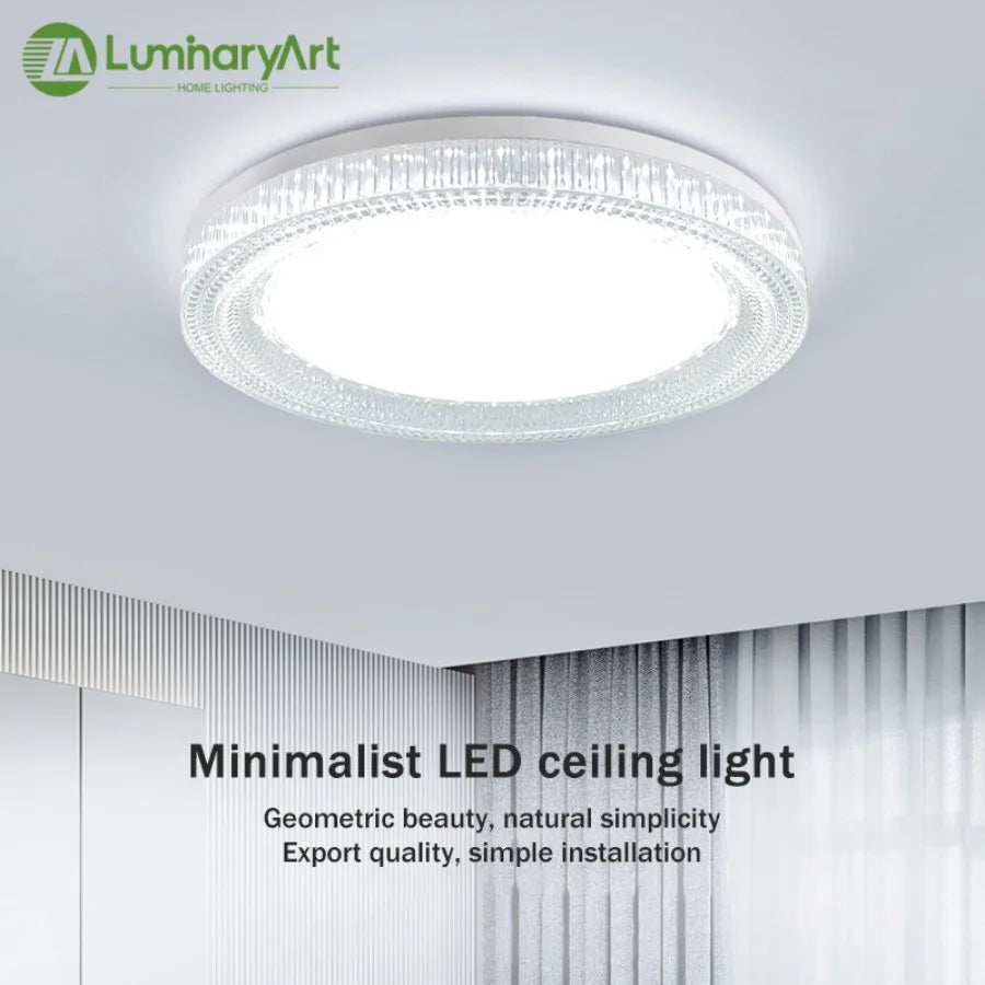 LED Ceiling Light Modern Simple Circular Crystal Light Indoor Home Light AC85-256V Living Room Bedroom Decor Lighting Fixtures