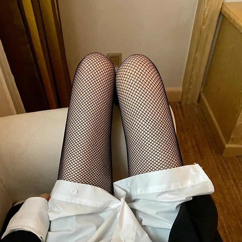 Sexy Women's Long Fishnet Body Stockings Fish Net Pantyhose Mesh Nylon Tights Lingerie Summer girl Thigh High Waist Hosiery