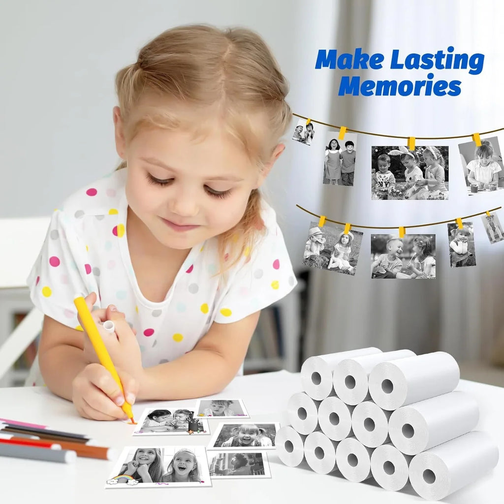 3-50Rolls 57x25MM Thermal Paper Color Children Camera Instant Print