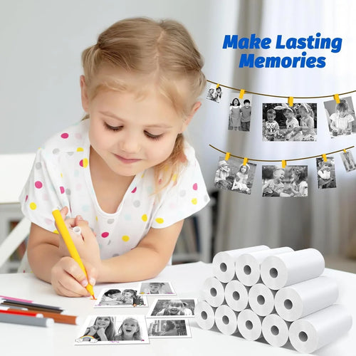 3-50Rolls 57x25MM Thermal Paper Color Children Camera Instant Print