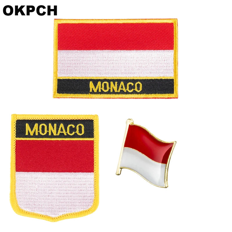 Palestine National Flag Embroidered Iron on Patches for Clothing Metal badges PT0130-3