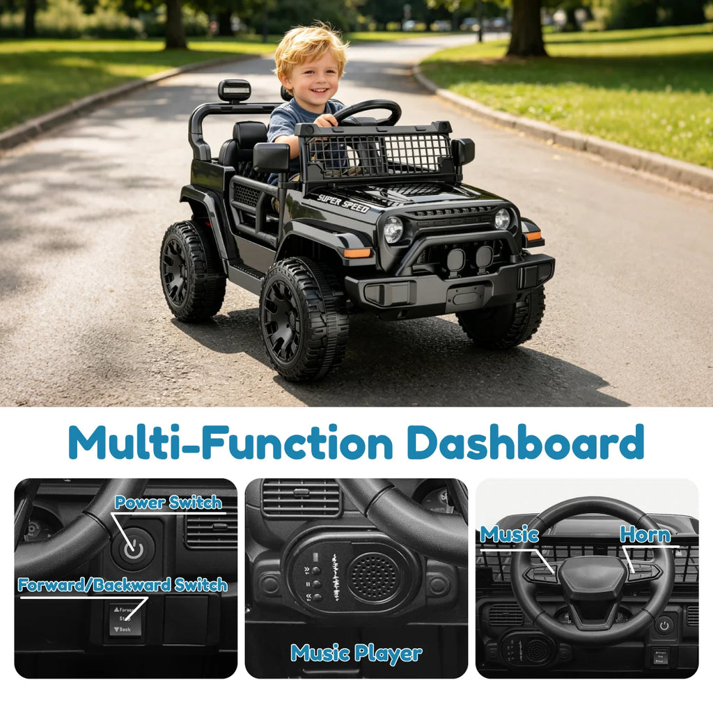 12V Ride On Car for Kids, Electric Ride On Toy with Parent Remote Control
