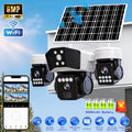 6MP Three Lens Solar Security Camera Wireless WiFi Outdoor