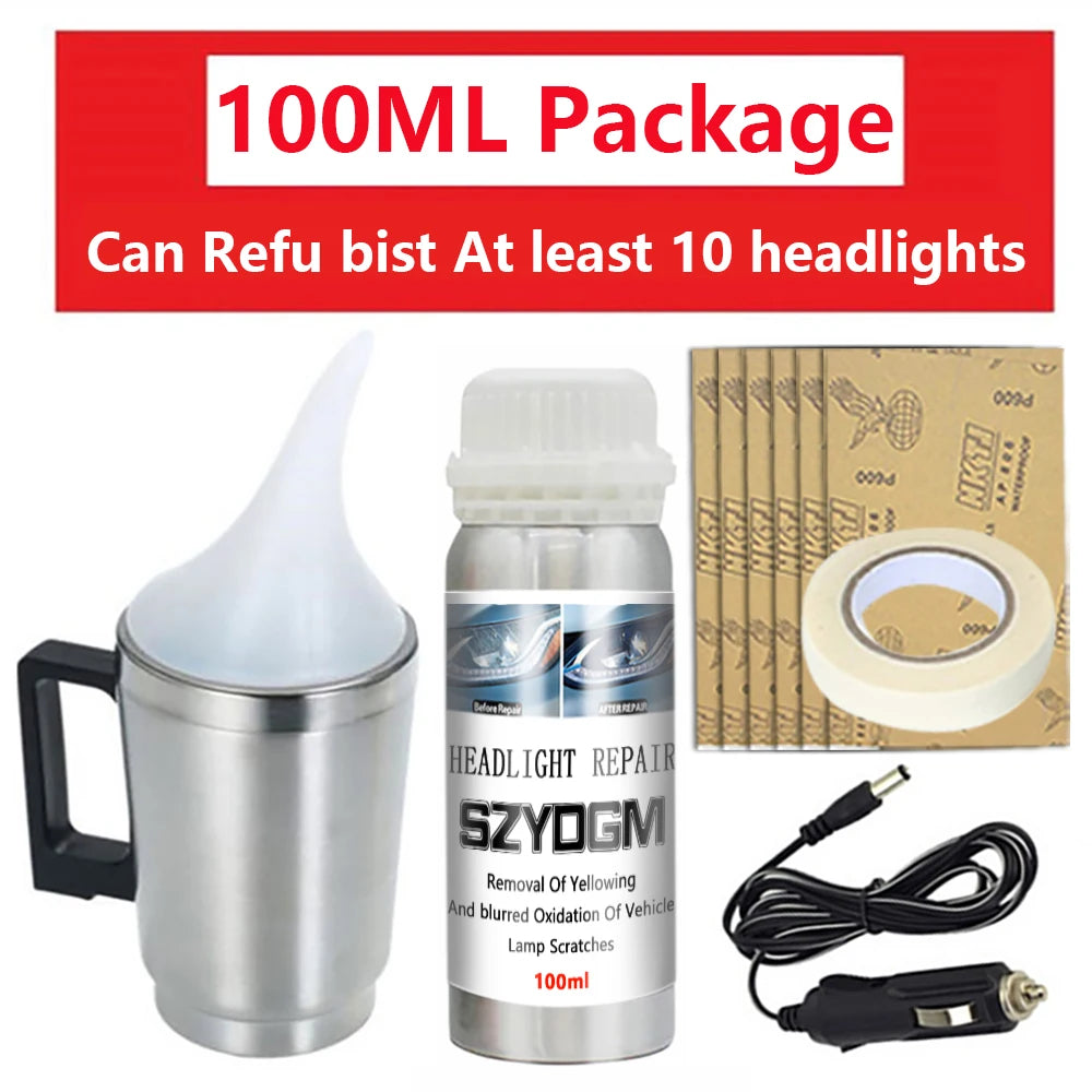 Car Headlight Restoration Kit Car Accessories Headlight Repair Polish
