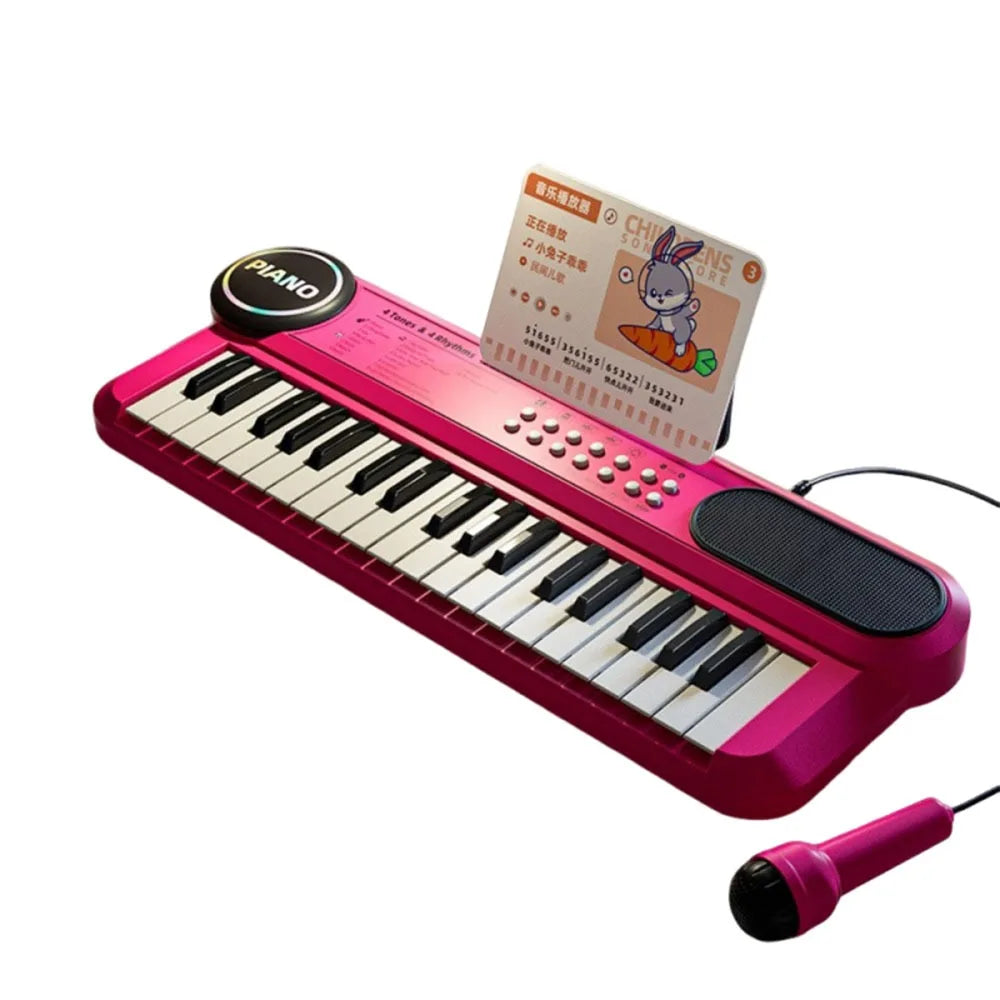 37 Keys Kids Piano Keyboard Multifunctional with Microphone