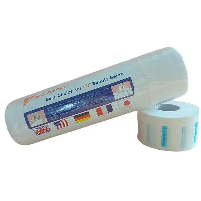 100PCS/Roll Disposable Hair Cutting Accessory Neck Paper Adjustable