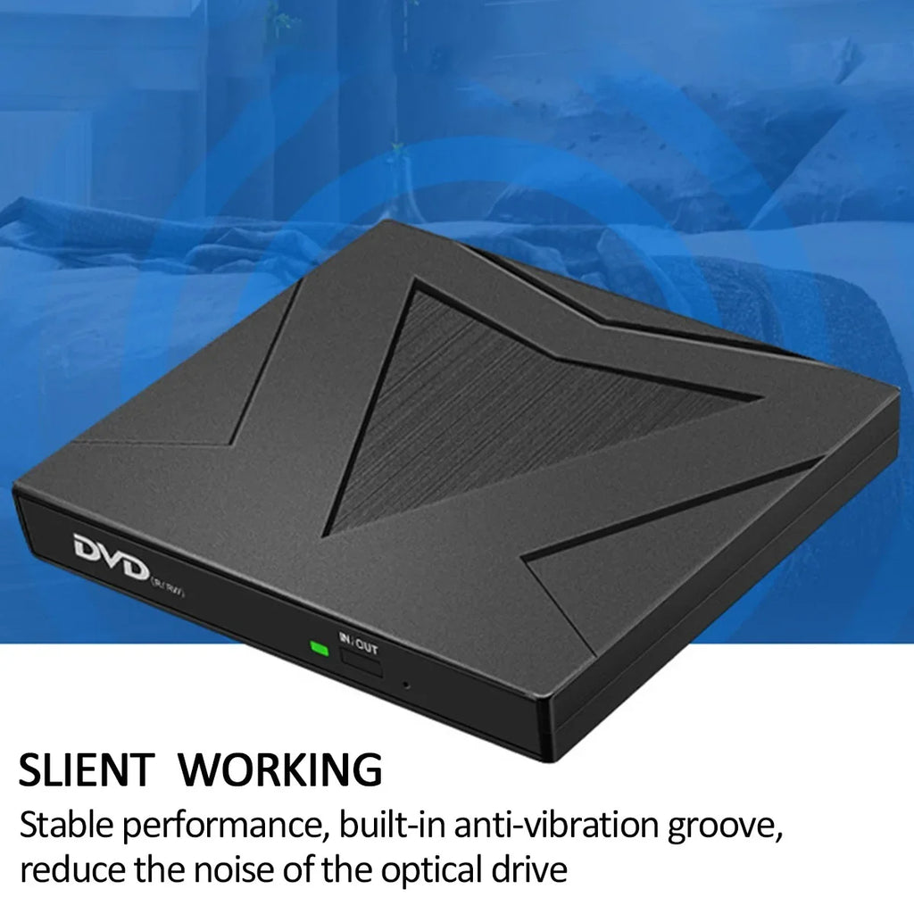 Portable External CD/DVD Burner Writer Recorder USB 3.0+
