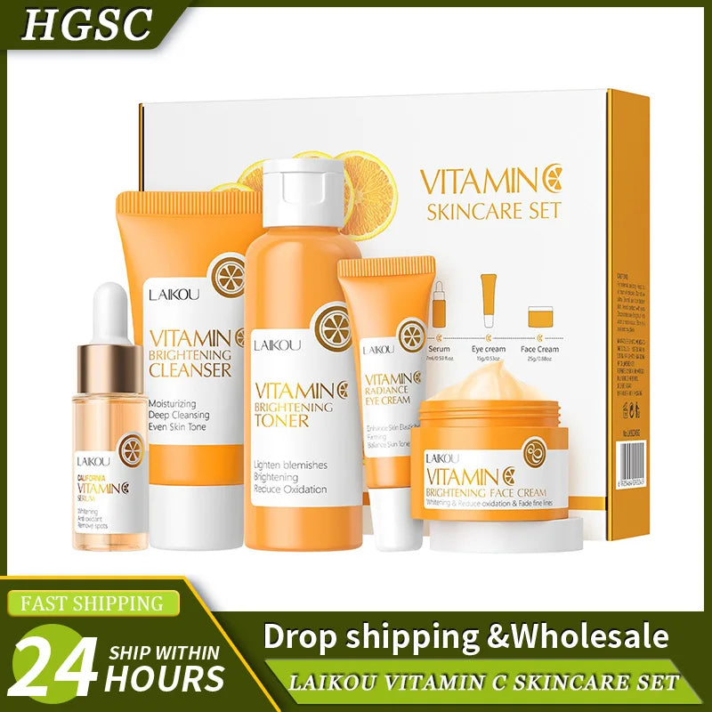 LAIKOU Vitamin C Series Skin Care Product Set 5-piece Moisturizing