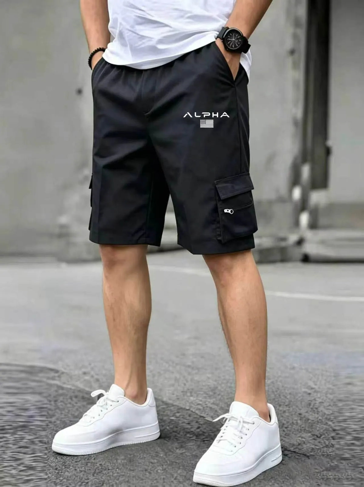 American Flag Printed Cargo Shorts Independence Day Eagle Shorts