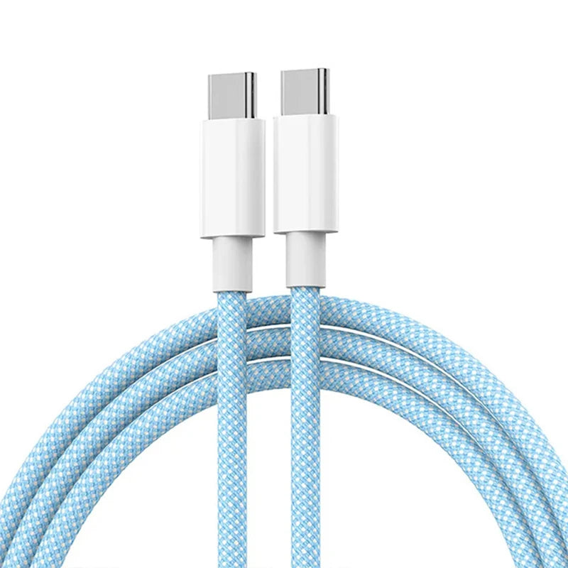 USB C Cable For Apple iPhone 17 16 15 Pro Max PD 60W Fast Charging Cable For Huawei Xiaomi Samsung USB C Data Line Accessories