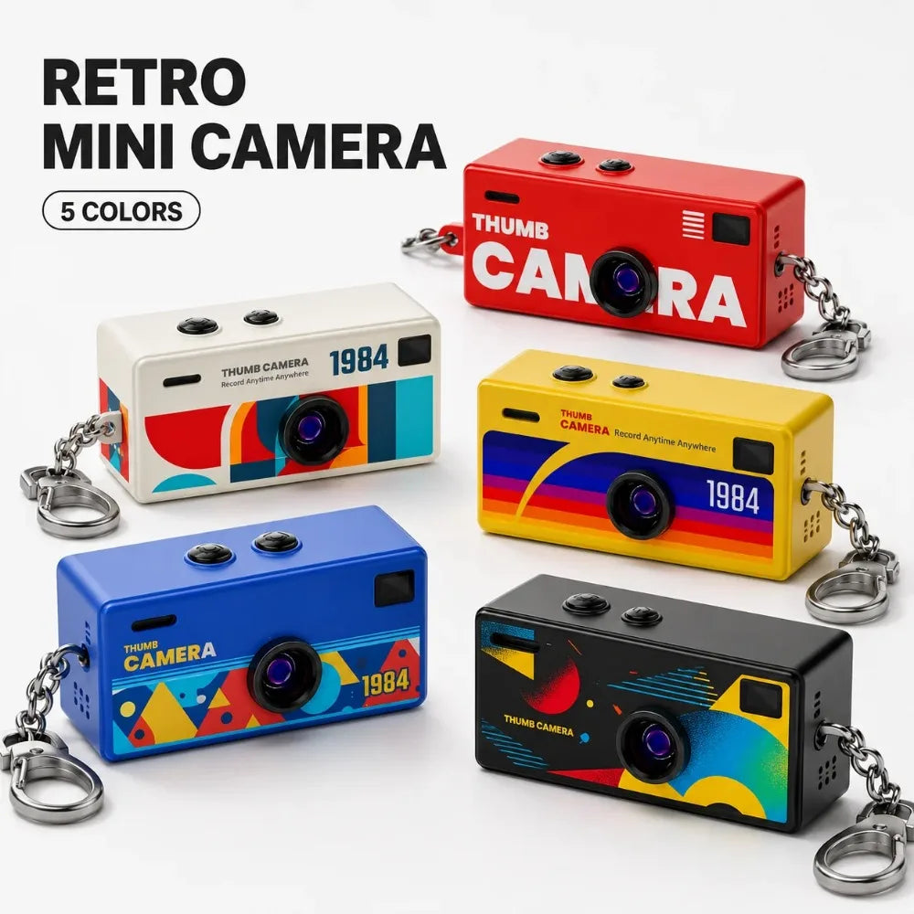 New Retro Mini Digital Camera 1080P Keychain Camcorder 0.96 Inch