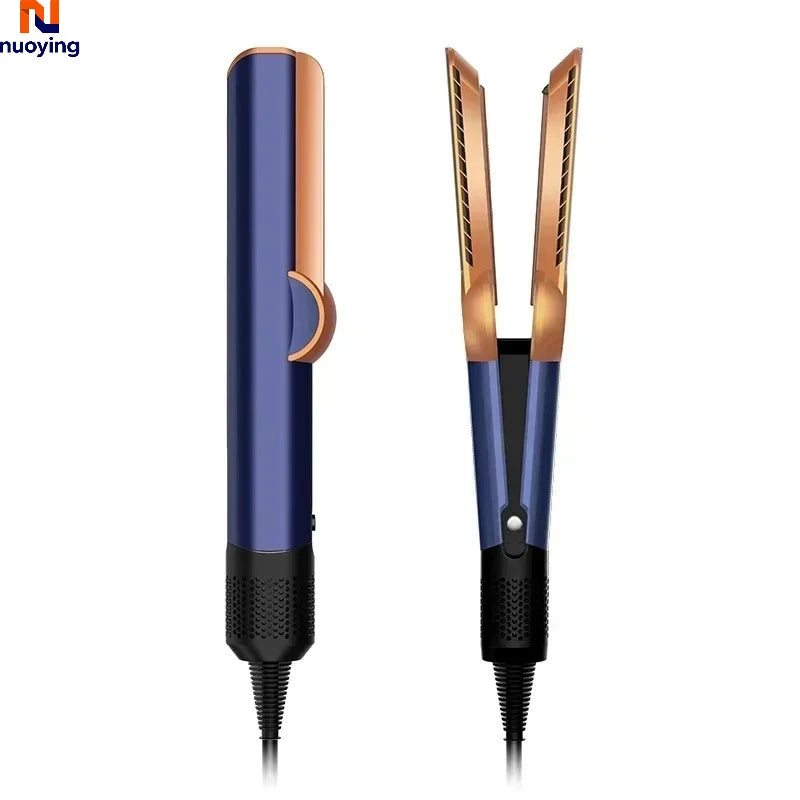 High Efficiency 2 IN 1 Hair Dryer Straightener Negative Ion Flat Iron for Wet Dry Hair Long Lasting Hairstyles