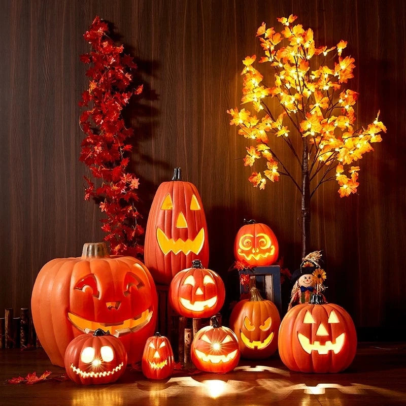Halloween Glowing Pumpkin Decor LED Triple Layer Light Up