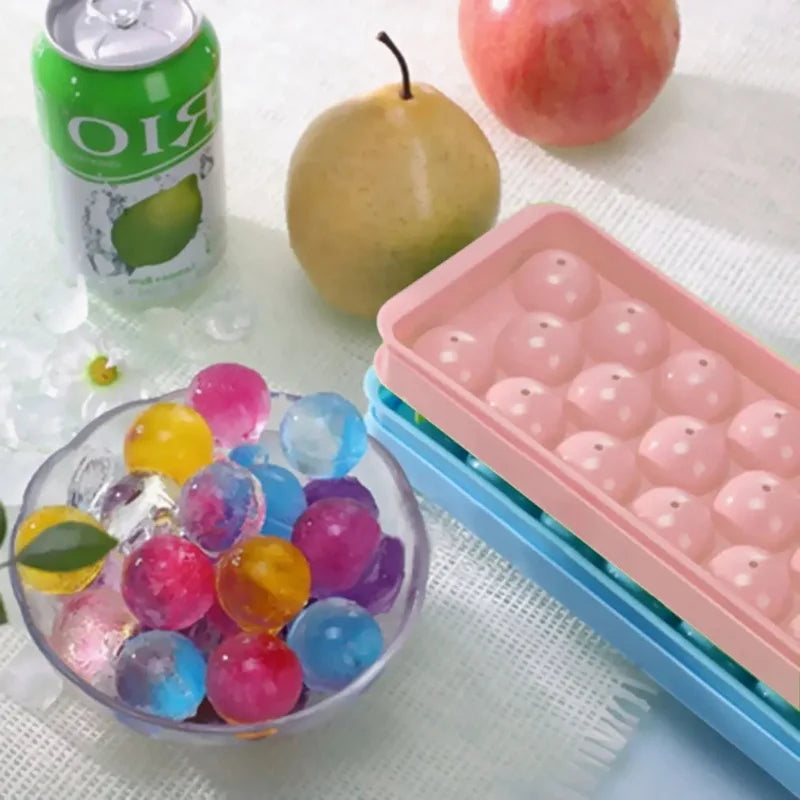 3D Round Balls Ice Plastic Molds DIY Cube Tray Silicone Molds