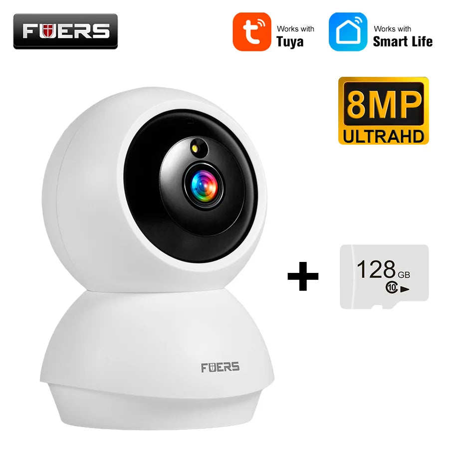 FUERS 4K 8MP WiFi IP Pet Camera Smart Home Security