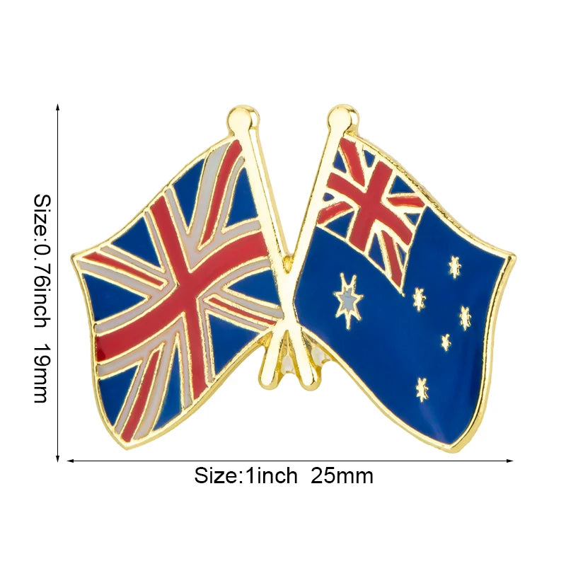 Australia Flag Badge Brooch Natinal Lapel Pins Flag Lapel Pins Country Flag Badge