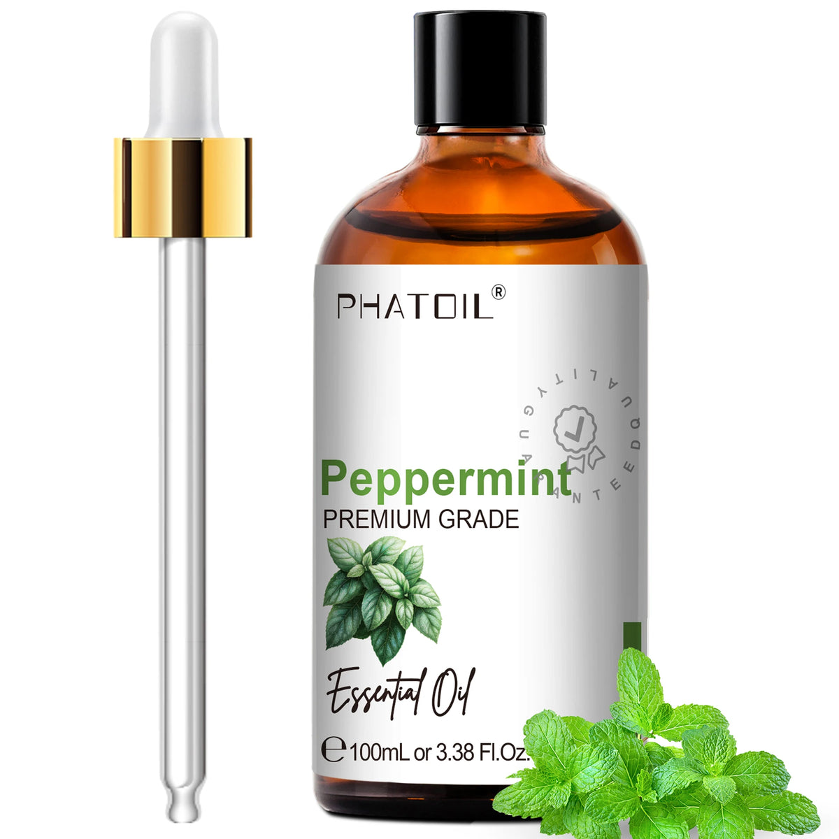 PHATOIL 100ml(3.38 fl.Oz) Eucalyptus Peppermint Tea tree Vanilla Bergamot Aromatherapy Essential Oil For Diffuser,Candle Making