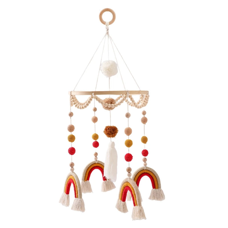 Let's Make Baby Rattle Toy 0-12 Months Wooden Mobile Newborn Music Box Bed Bell Hanging