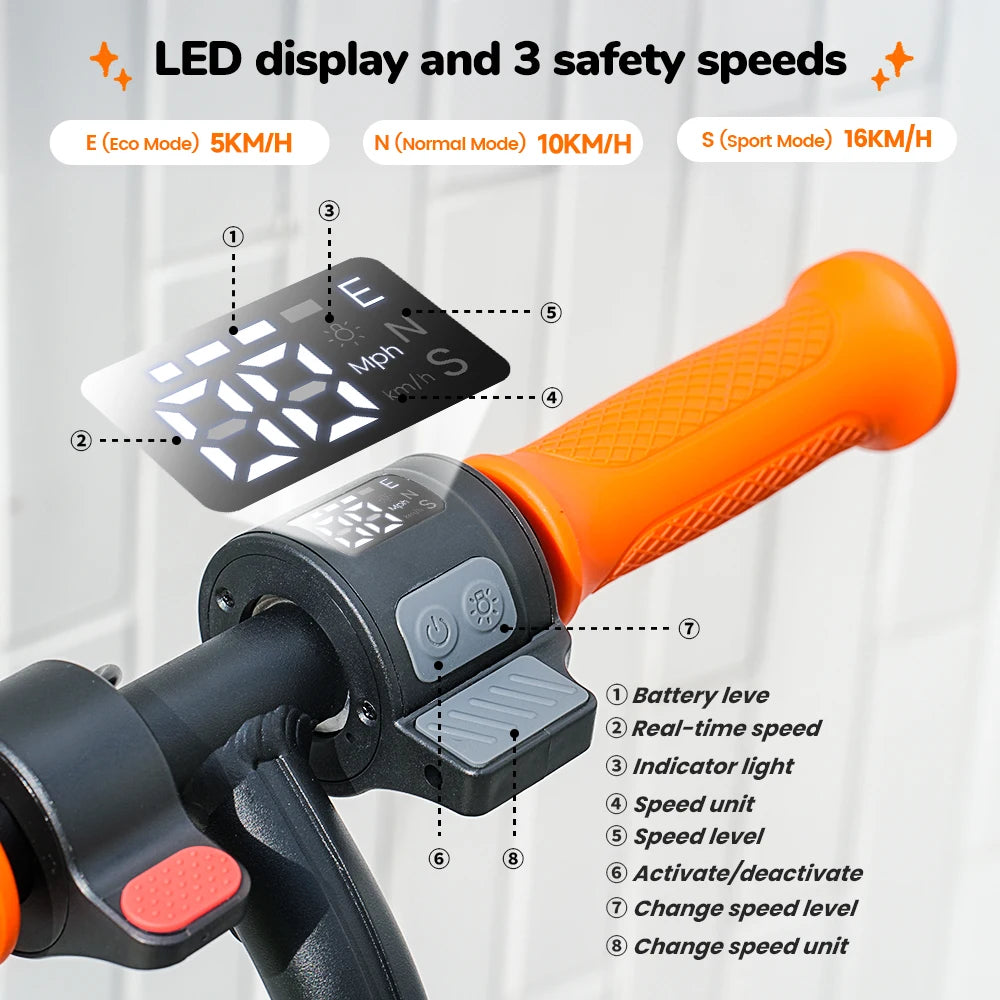 iScooter K2Pro Children's Electric Scooter 150W Motor, 18V Battery, 6" inch Foldable E-scooter 3-Height Adjustable