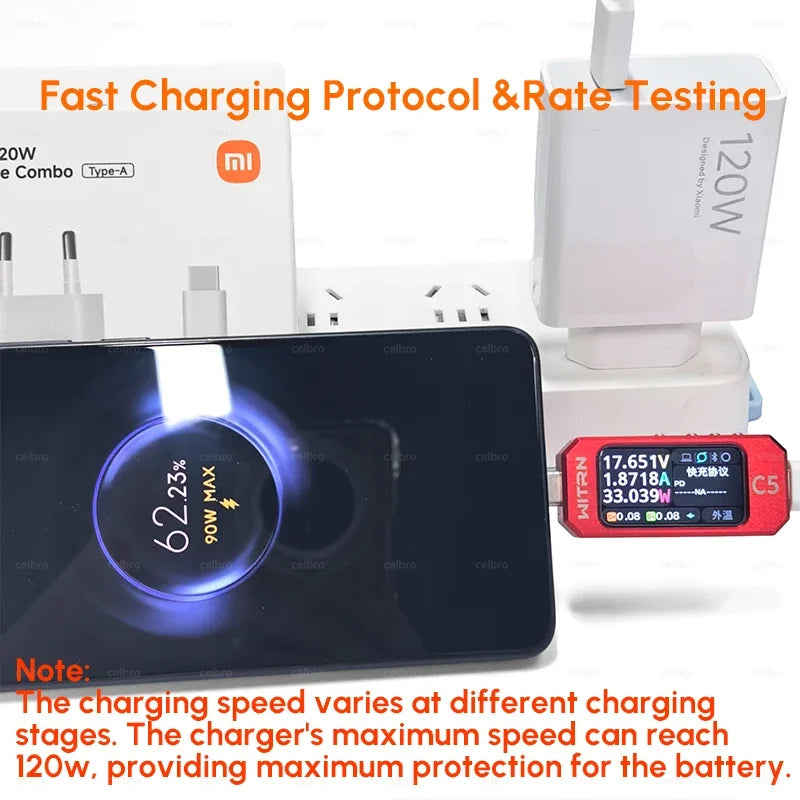 Xiaomi 120W Original Charger Wall Adapter 100w