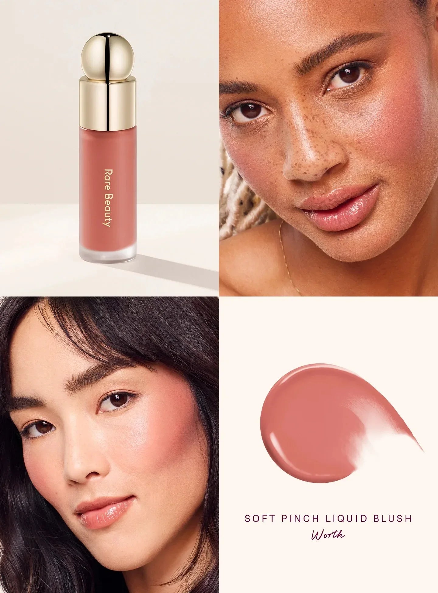 Rare Beauty Soft Pinch Matte Bouncy Cushiony Cream-to-powder Blush Airy and Lightweight Makeup Positive Light Liquid Luminizer