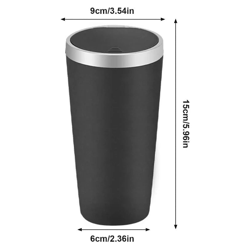 Auto Garbage Bin Ashtray Leak-proof Car Cup Holder Trash Can with Cover Storage Box Bucket Waterproof Acessory