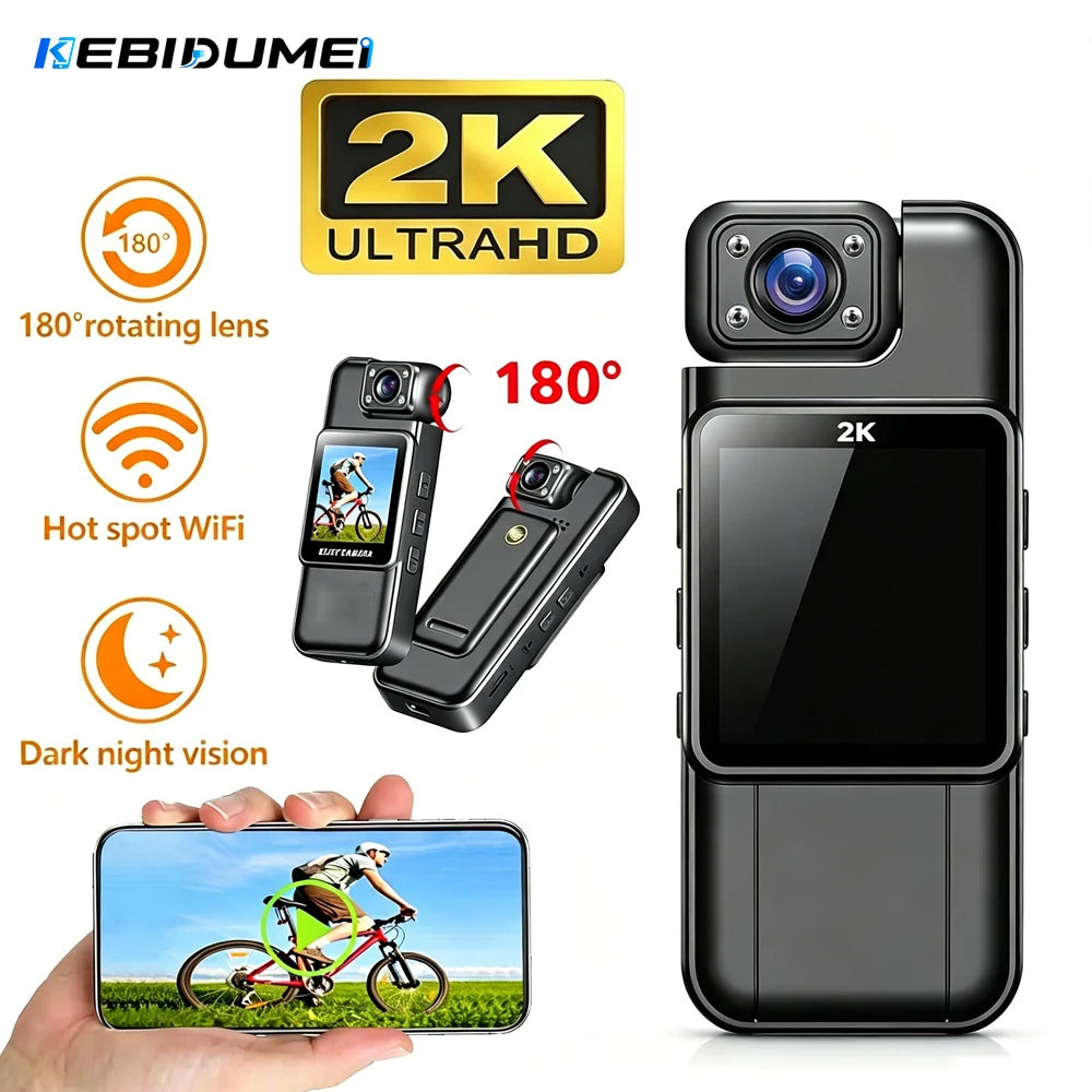 KEBIDUMEI Mini WiFi DV Camera 4K 2K 1080P HD Cam Portable Digital Video Recorder