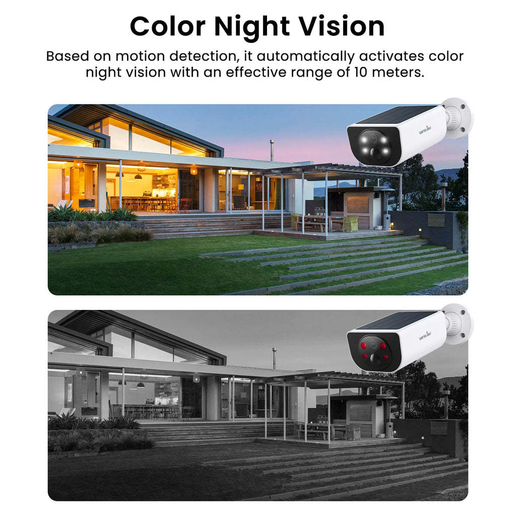 Wansview 2K Outdoor Wireless WIFI Camera 2.4G 3MP Battery Solar