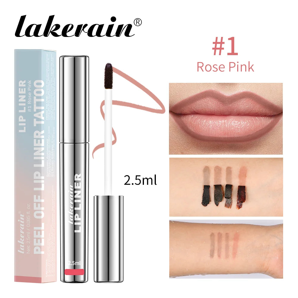 4 Colors Peel Off Lip Liner Waterproof Transfer-proof Lipstic Tattoo Waterproof
