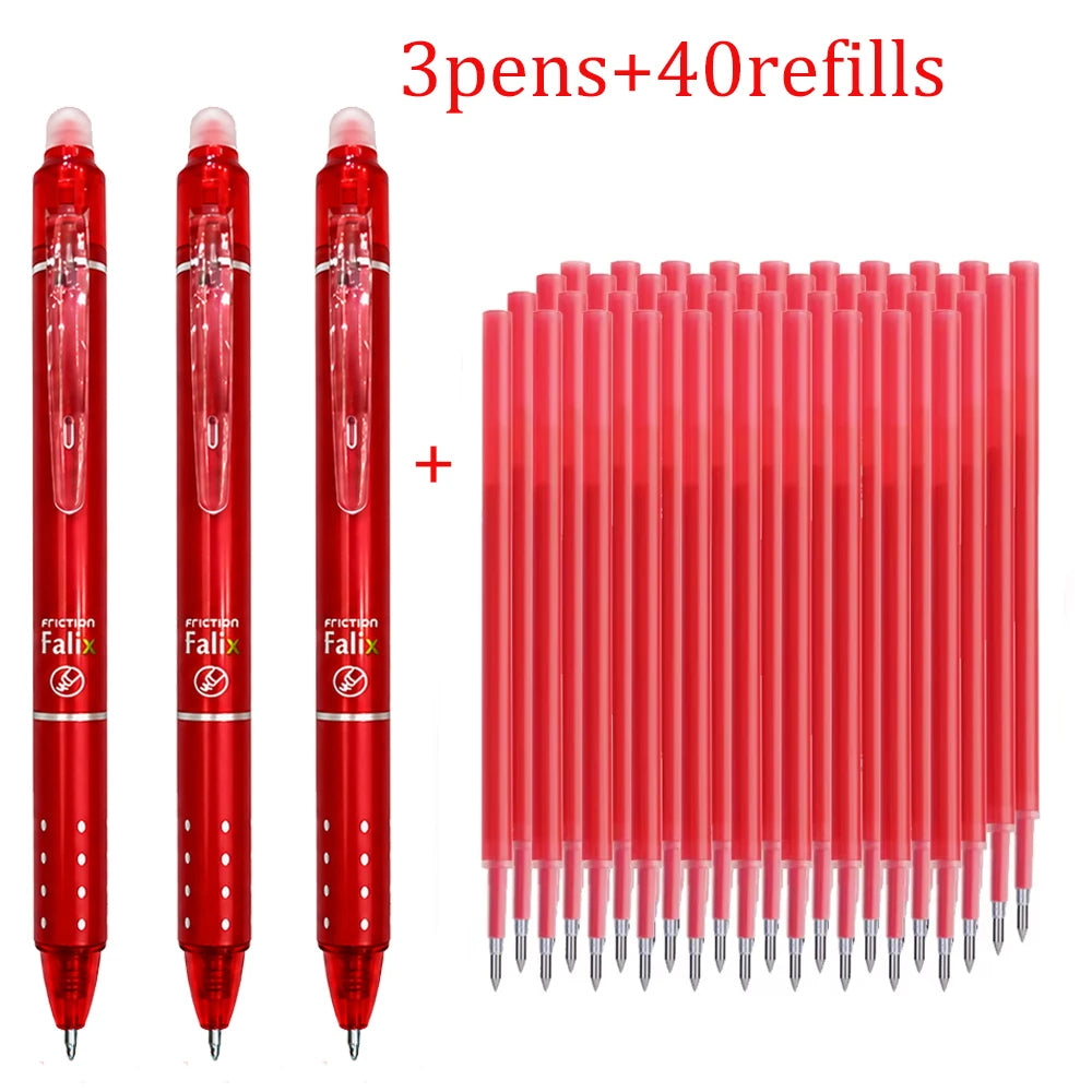 0.5mm Retractable Erasable Gel Pen with 40Pen