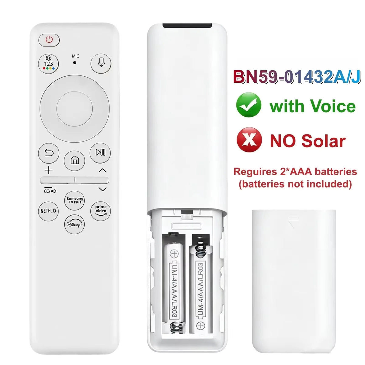 BN59-01432A/1455A Voice Remote for Samsung Smart TVs