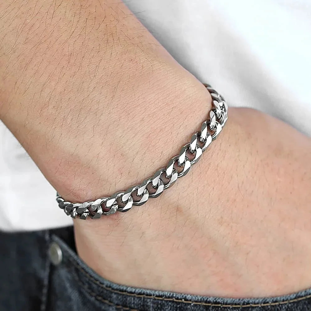 New Trendy Cuban Chain Men Bracelet Classic