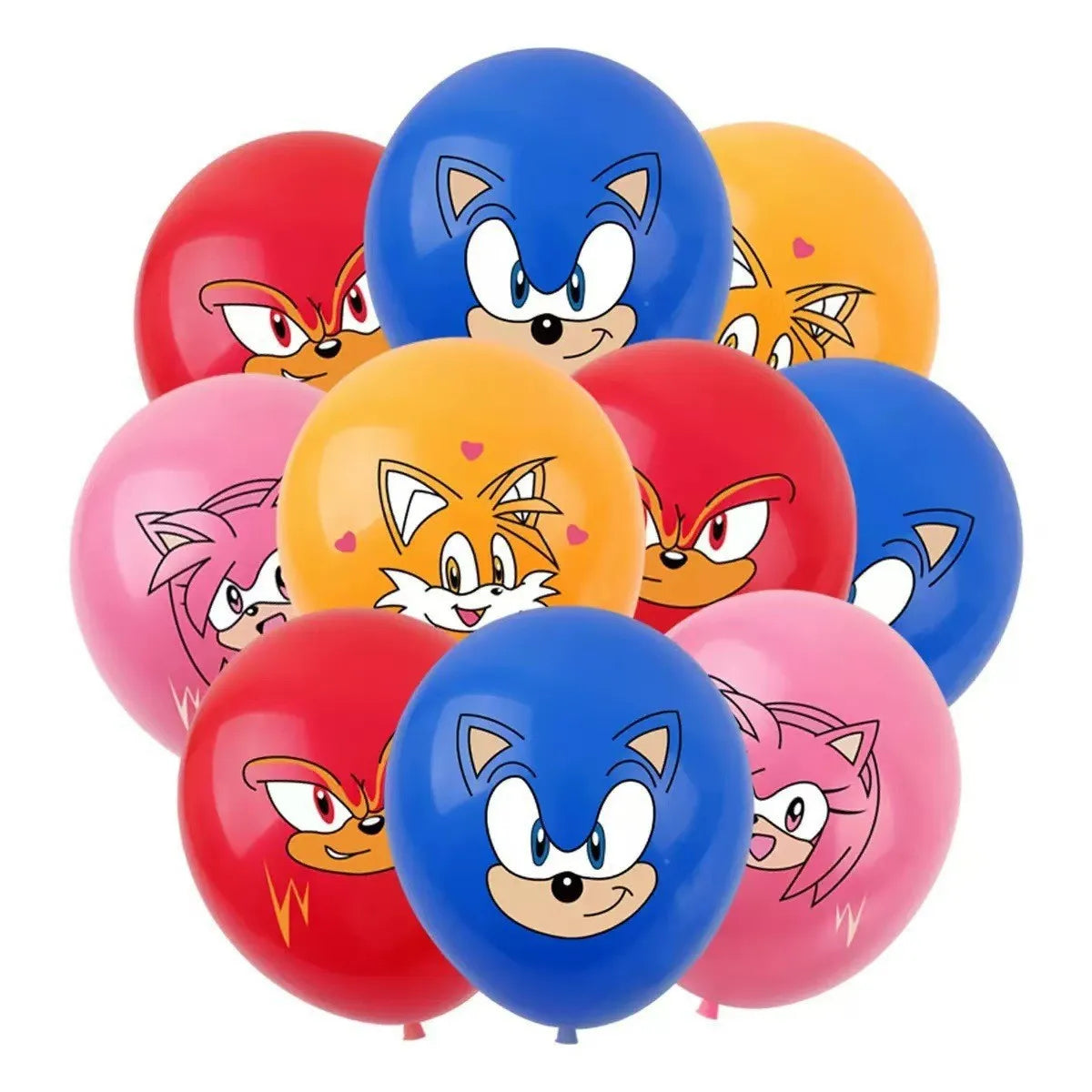 10pcs Sonic Latex Balloons Sonic Superhero Game Fans Ballon Happy Birthday Party Decoration Kids Toys Hedgehog Supplies Globos