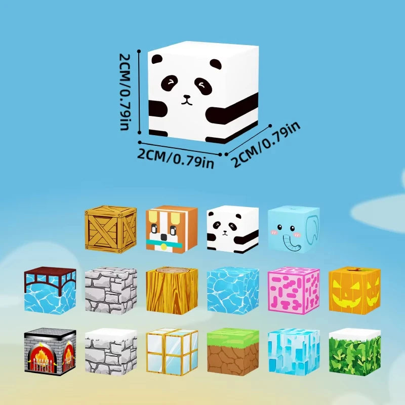 100PCS DIY Magnetic Building Block Set Home-Made Educational Toy Kit for Kids Creative Construction Playset