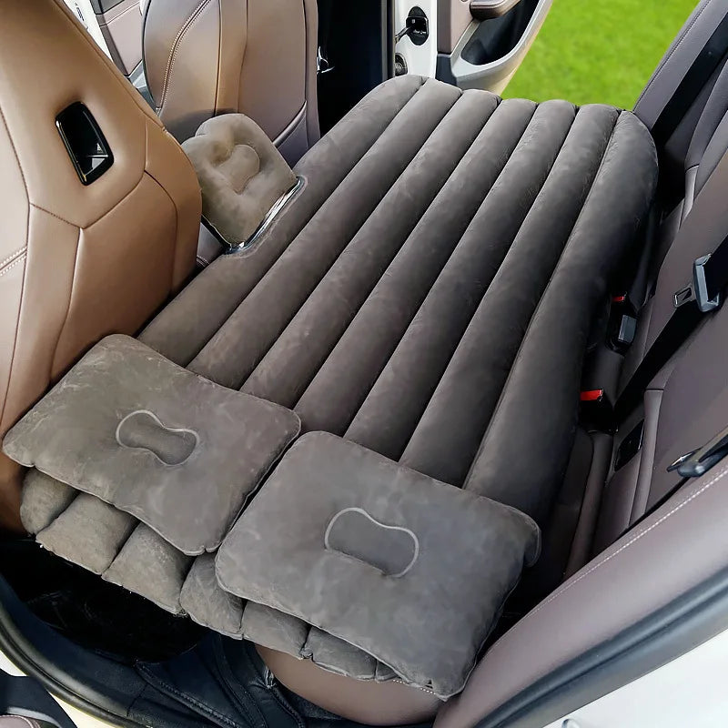 Car Air Inflatable Mattress with Support Legs Separate for Back Seat Portable Sleeping Bed for Outdoor Travel Camping Cushion