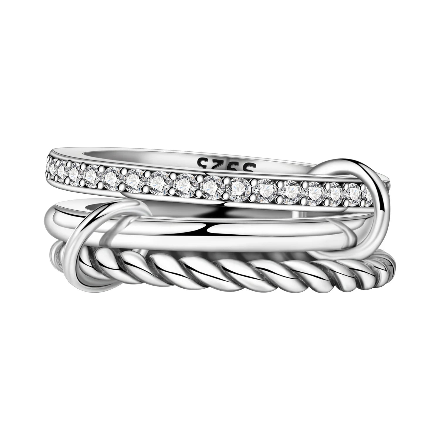 Original Design Sparkling Zircon Butterfly Ring 925 Sterling Silver Elegant Fine Jewelry for Women Wedding Daily Party Gifts