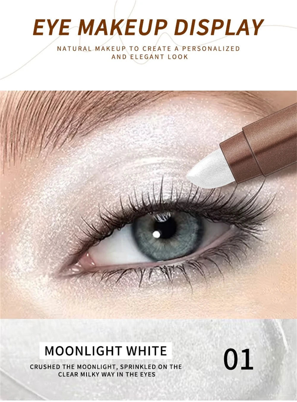 Metallic Dual Ended Eyeshadow Stick Diamond Shimmer Highlighter Pencil