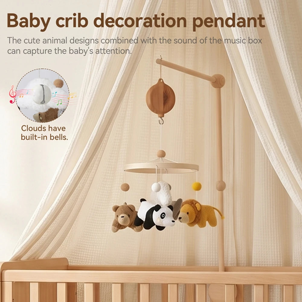Baby Rattle Toys 0-12 Month Newborn Mobile Crib Musical Music Box Bed Bell