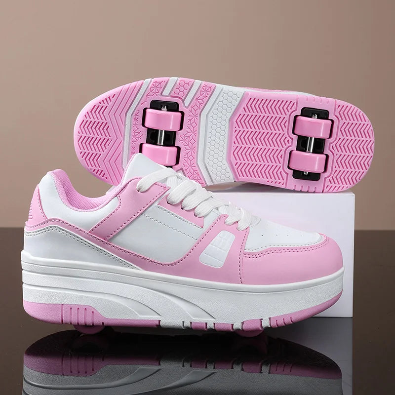 Four wheel roller shoes Boys girls walking shoes Casual outdoor