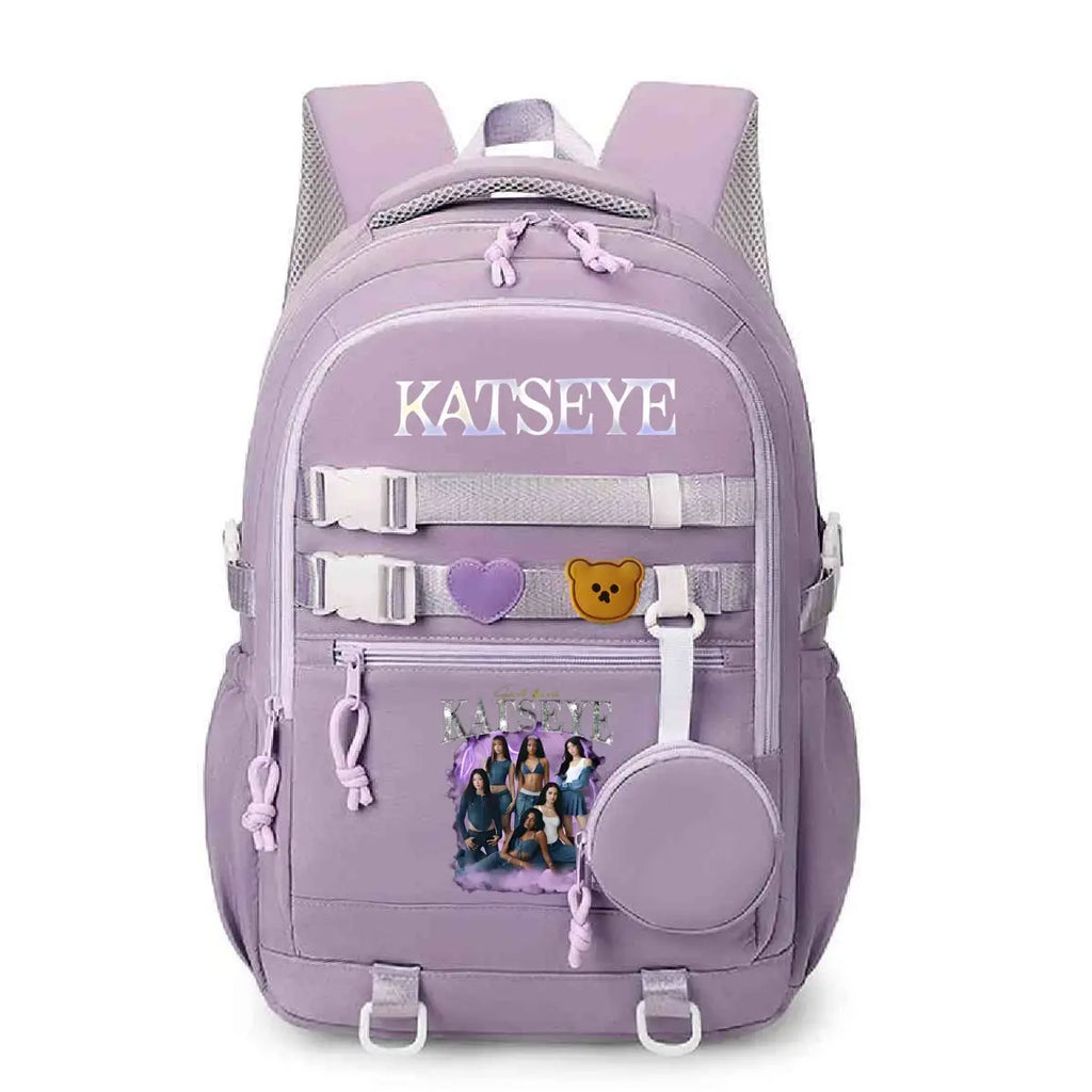 Y2K Girl Group Katseye Graphic School Backpacks for Women Girls