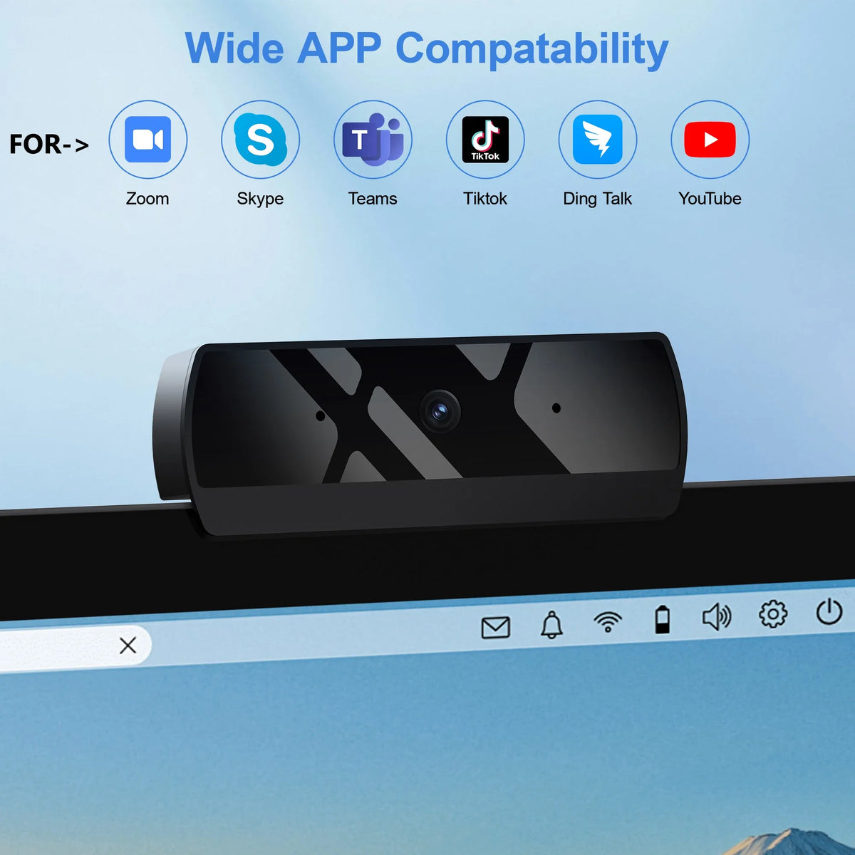 HD 1080P Web Camera with Microphone Autofocus