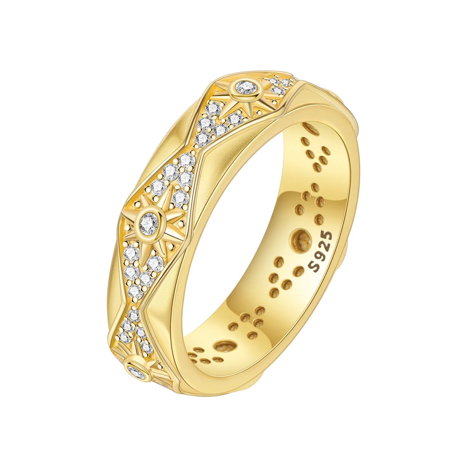 Original Design Sparkling Zircon Butterfly Ring 925 Sterling Silver Elegant Fine Jewelry for Women Wedding Daily Party Gifts