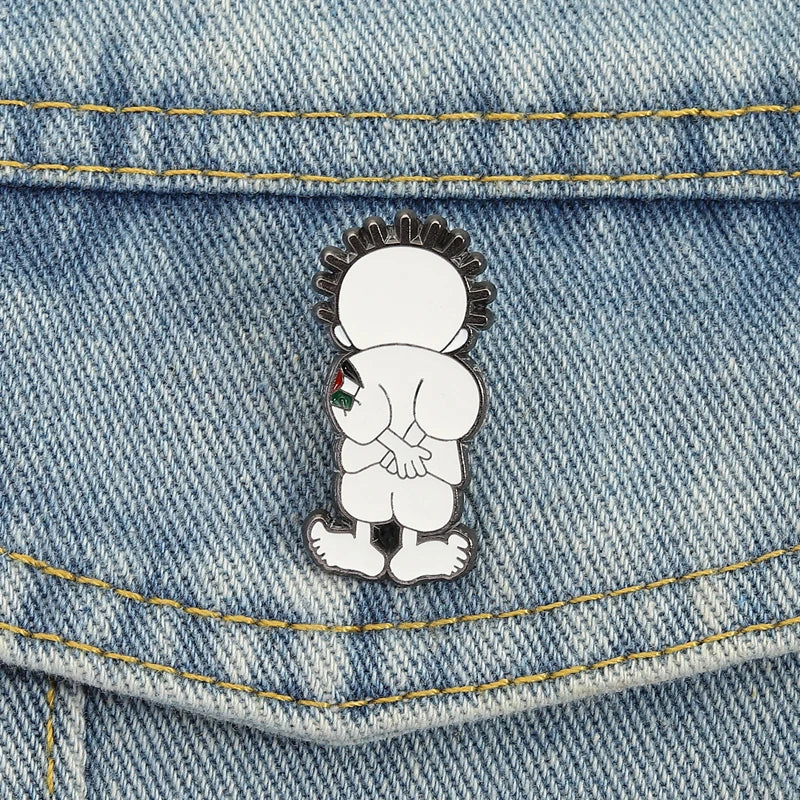 World Peace Freedom Enamel Pins Custom Boy Brooches Lapel Badges Cartoon Free Vintage Jewelry Gift for Friends