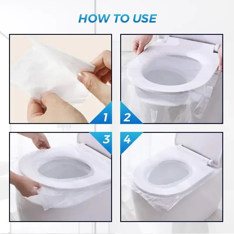 100/5Pcs Disposable Toilet Seat Cover Mat Portable Waterproof Safety