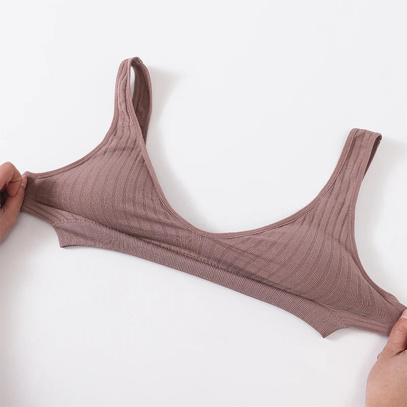 Seamless Bras For Women Sports Deep V Bra Tops Female Non-wire