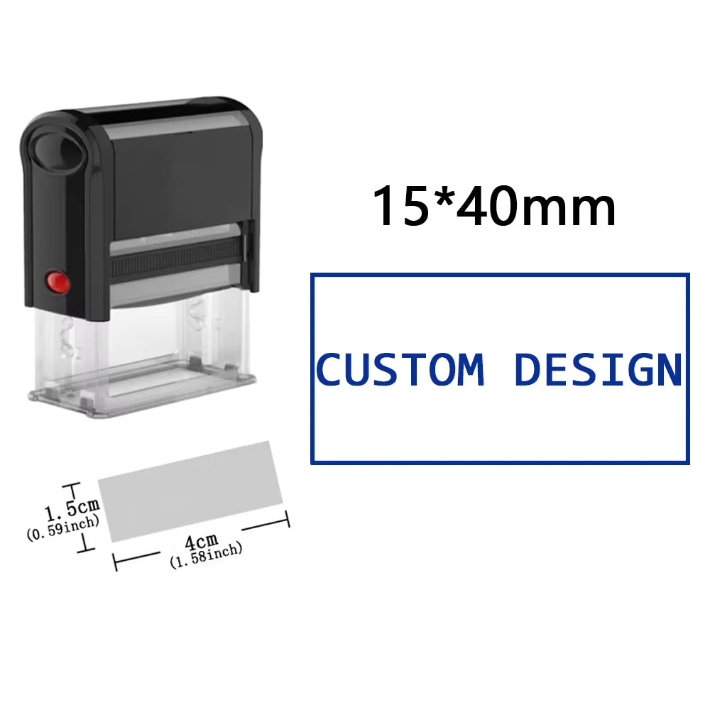 Customize LOGO Self-Inking Stamp Rubber Kit Self Ink Dial Seal Business Number Monogram Printing Stamp Multiple Ink Color Option