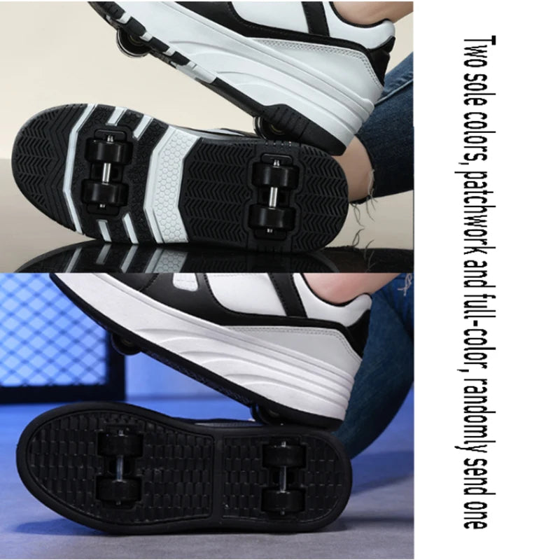 Four wheel roller shoes Boys girls walking shoes Casual outdoor
