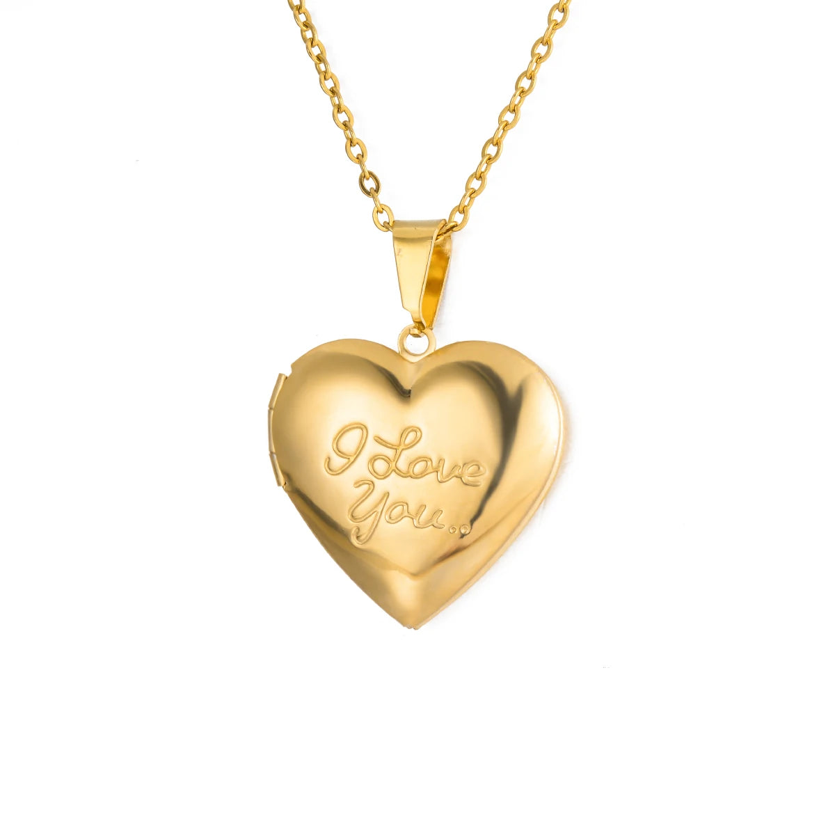 Fashion Stainless Steel Love Heart Locket Pendants Can Place Photos Necklace For Friend Family Customized Jewelry Gifts