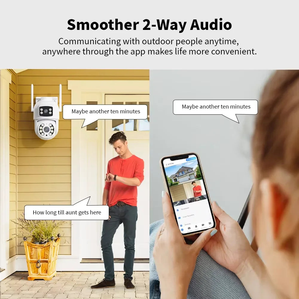 8MP 4K Wifi Surveillance Camera Dual Lens Wireless Security